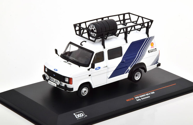 IXO 1:43 Ford Transit MK2 Rally Assistance 1986 met accessoires