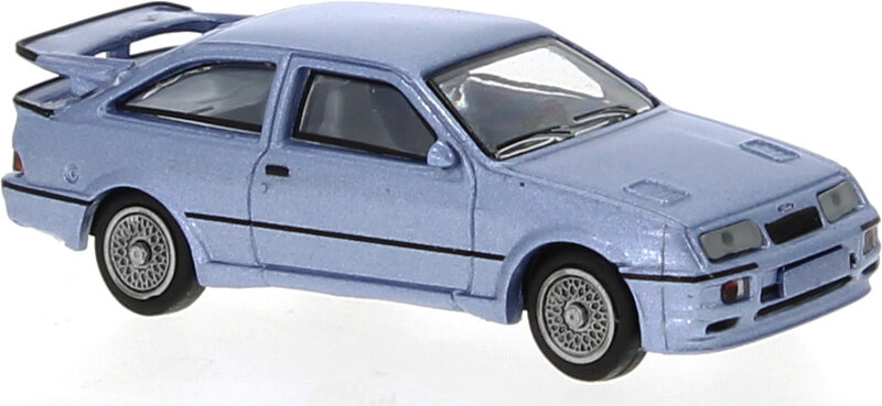 Brekina 1:87 Ford Sierra RS 500 Cosworth 1986 blauw metallic in Window box