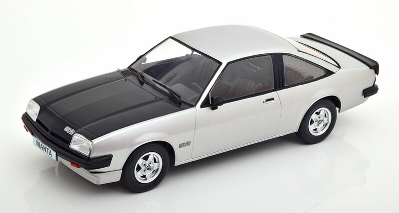 MCG 1:18 Opel Manta B GT/E 1980 zilver matt zwart