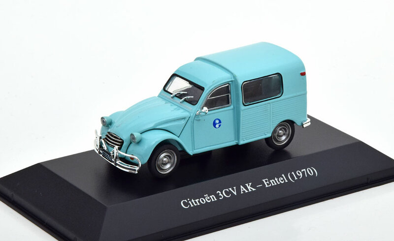 Atlas 1:43 Citroen 3CV AK Entel 1970 turquoise in blister verpakking