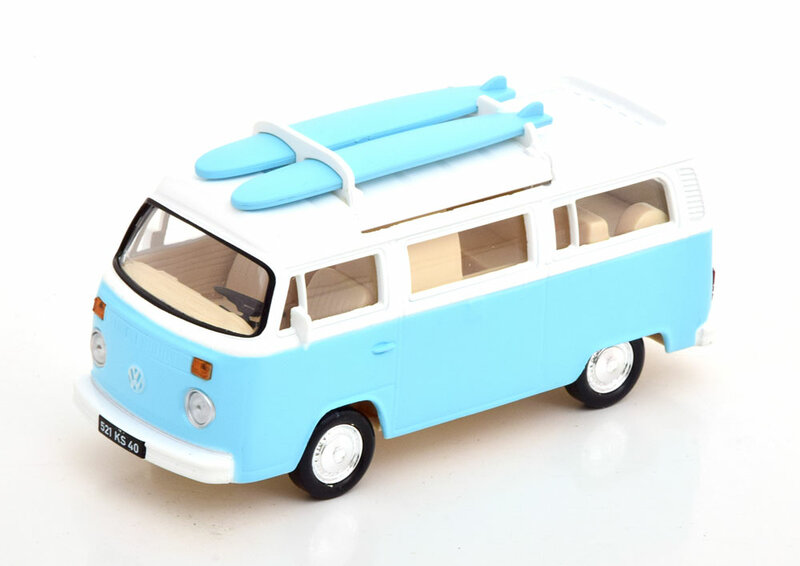 Norev 1:43 Volkswagen Combi T2b Camper Van 1973 Light Blue Jet-car