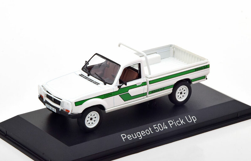 Norev 1:43 Peugeot 504 Pick Up 4x4 Dangel 1985 wit.