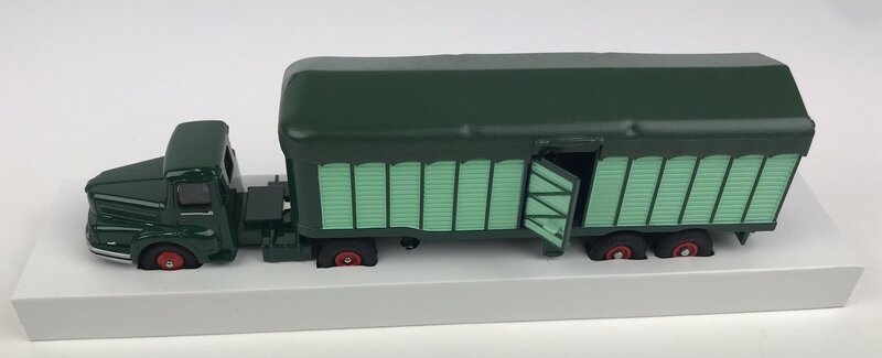 Norev 1:55 Unic Tracteur &amp; Remorque, donkergroen/ groen, Norev Classic