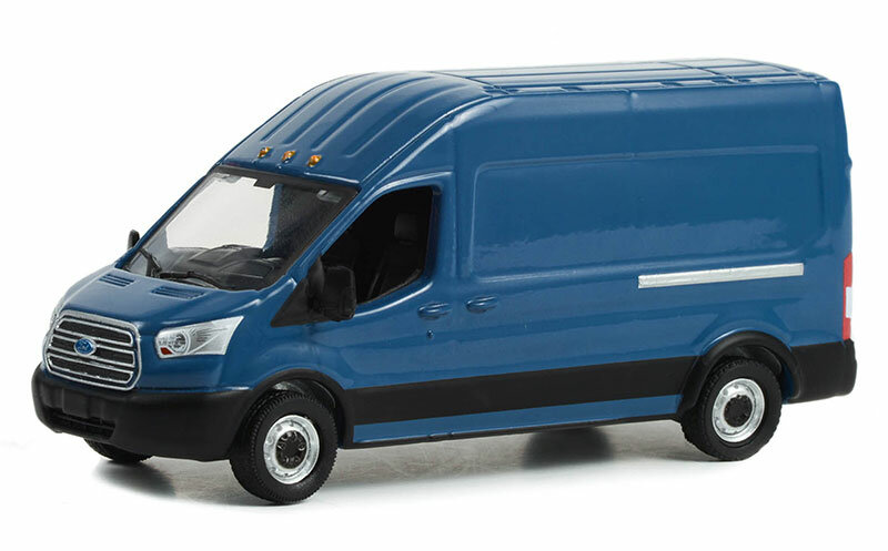 Greenlight 1:64 Ford Transit LWB 2019 High Roof blauw, Route Runners Series 5