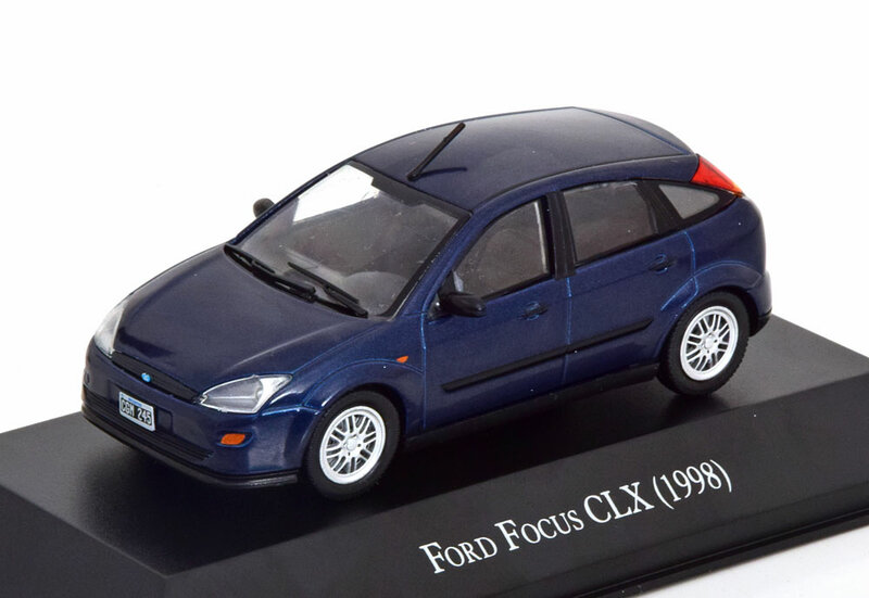 Atlas 1:43 Ford Focus CLX 1998 blauw metallic in blisterverpakking