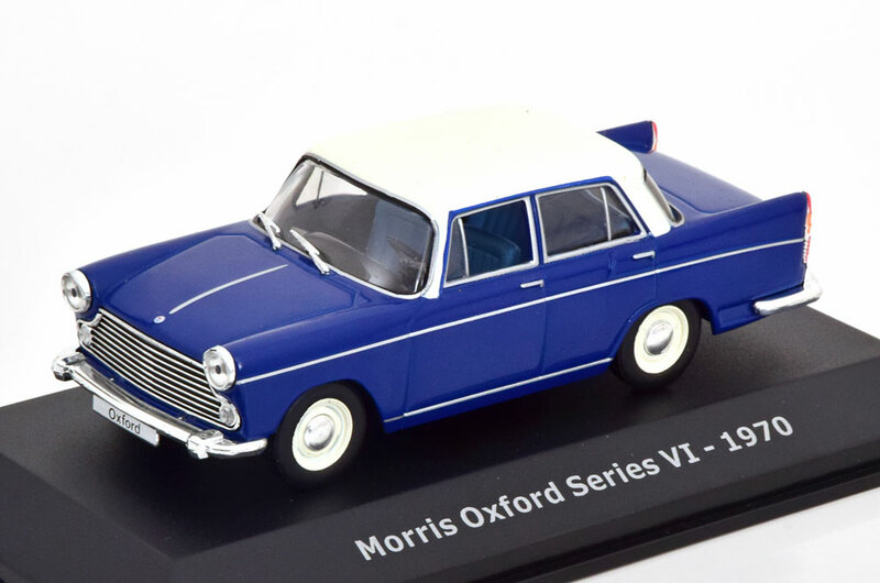 Atlas 1:43 Morris Oxford Series VI 1970 blauw wit. Leverbaar week 4