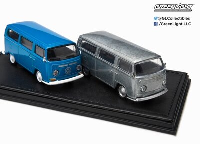 Greenlight 1:64 Volkswagen T2 bus Firstcut 1970 set 2 autos