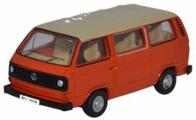 Oxford 1:76 Volkswagen T25 Bus Ivory oranje