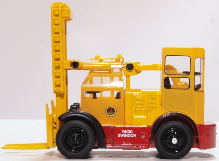 Oxford 1:76 Shelvoke &amp; DREWRY FORK FREIGHTLIFTER BRS, heftruck in vitrine 