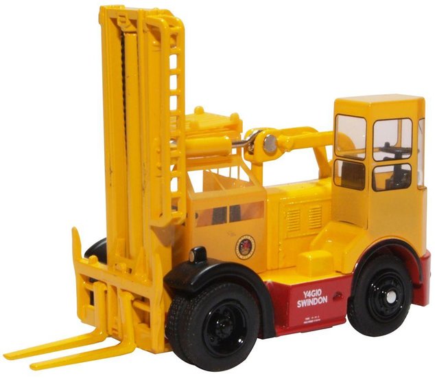 Oxford 1:76 Shelvoke &amp; DREWRY FORK FREIGHTLIFTER BRS, heftruck in vitrine 