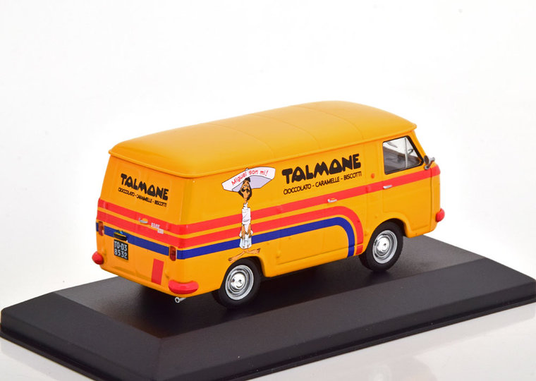 Atlas 1:43 Fiat 238 Talmone 1970 oranje in vitrine 