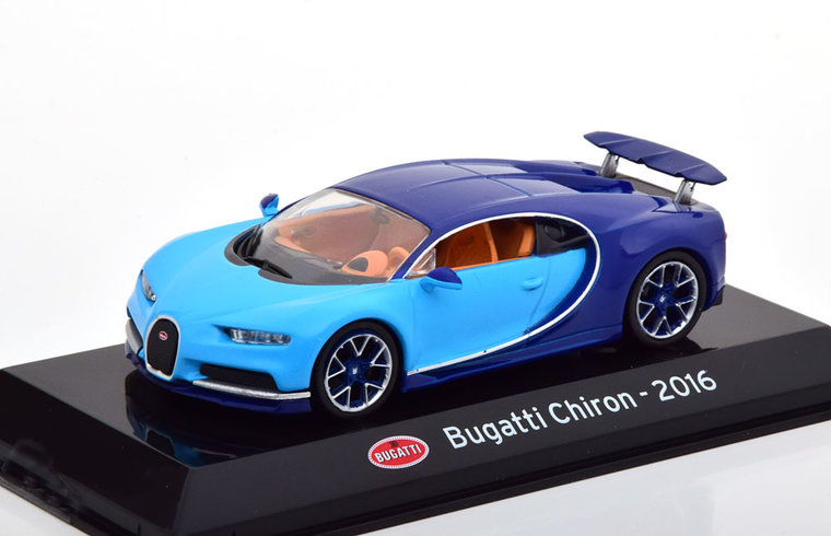 Atlas 1:43 Bugatti Chiron 2016 blauw lichtblauw 