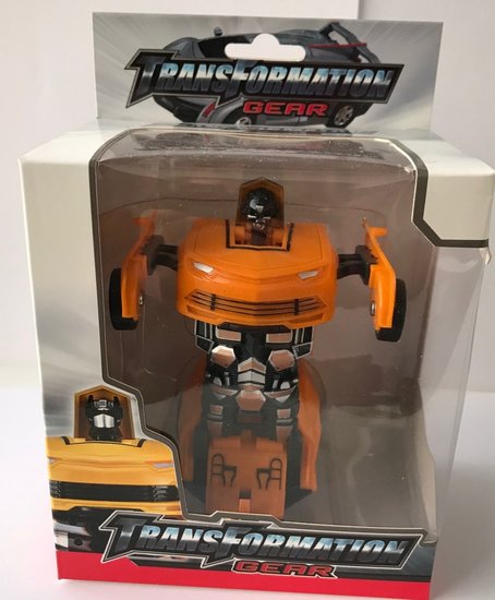 Kids Globe Transformable Robot-Car 14cm kleur assorti, prijs per stuk