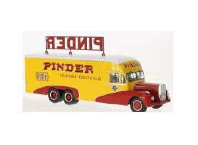 Atlas 1:43 Bernard 28 Circus Pinder Power Station Wagon 1951 geel rood