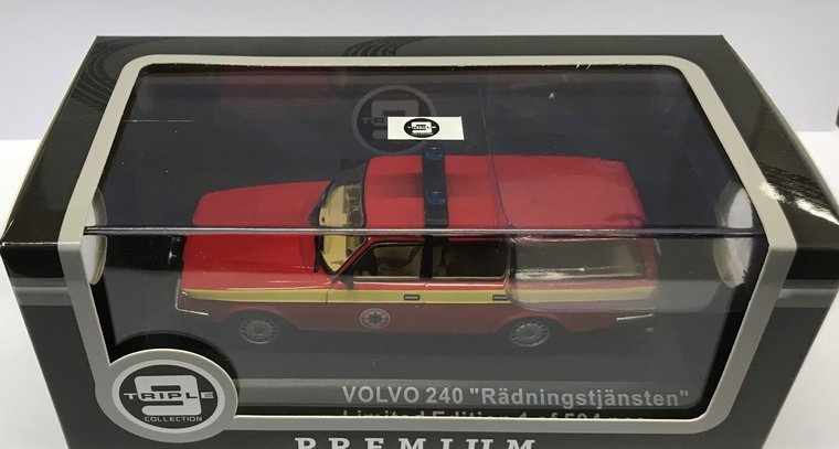 Triple9 Premium 1:43 Volvo 240 &quot;Radningstjansten&quot; 1983 Reding Zweden