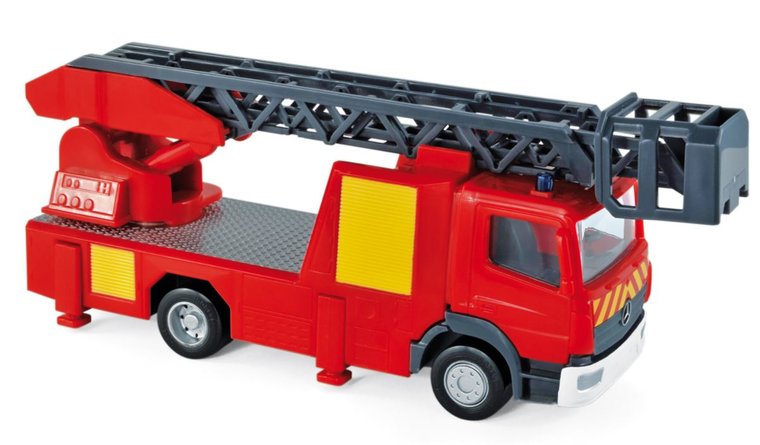 Norev 1:43 Mercedes Benz Atego  ladewagen Plastigam brandweer rood