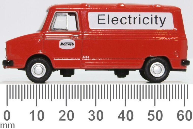 Oxford 1:76 Leyland SHERPA VAN MANWEB ELECTRICITY