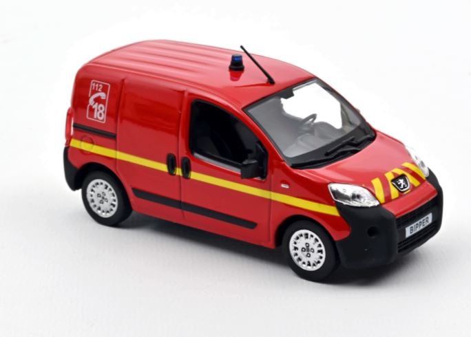 Norev 1:43 Peugeot Bipper 2009 Pompiers in vitrine