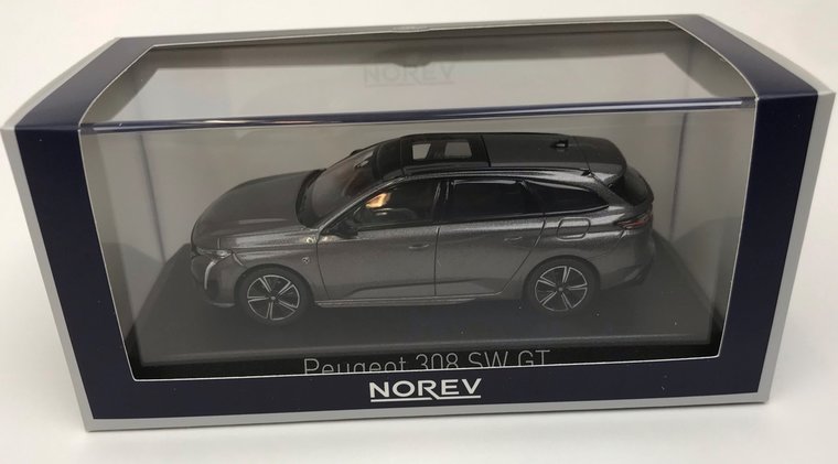 Norev 1:43 Peugeot 308 SW GT 2021 - Platinium Grey