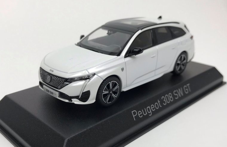 Norev 1:43 Peugeot 308 SW GT 2021 - Pearl White