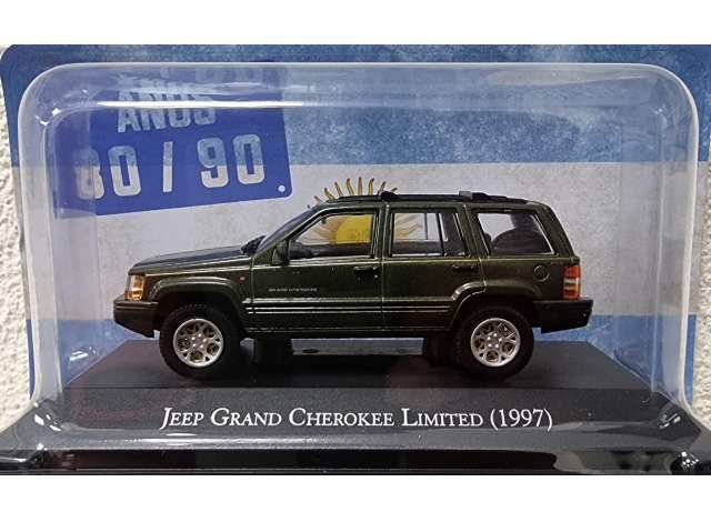 Atlas 1:43 Jeep Grand Cherokee 1997 LTD verde metallic in blisterverpakking