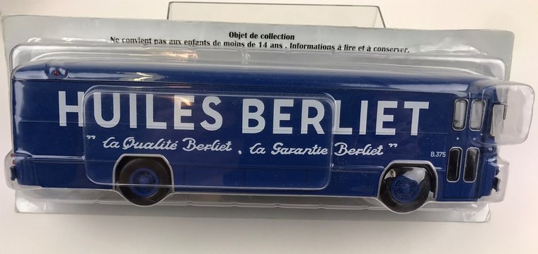 Atlas 1:43 Berliet PLK 8 Transporter Huiles Berliet 1955 blauw in blisterverpakking