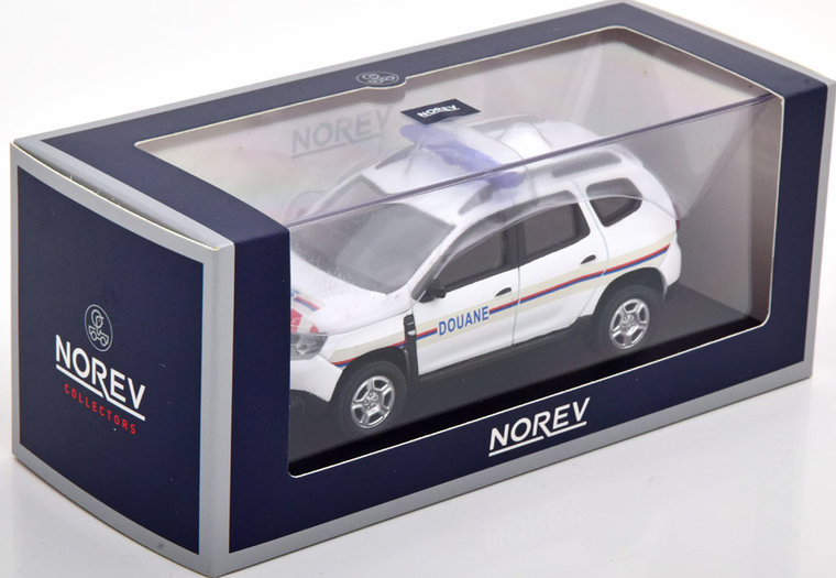 Norev 1:43 Dacia Duster 2019 - &quot;Douanes&quot;. wit