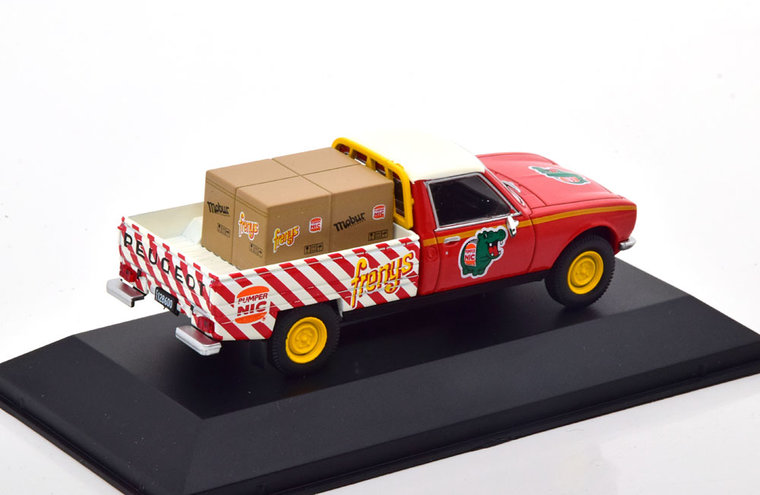 Atlas 1:43 Peugeot 504 Pumper Nic 1982 rood wit