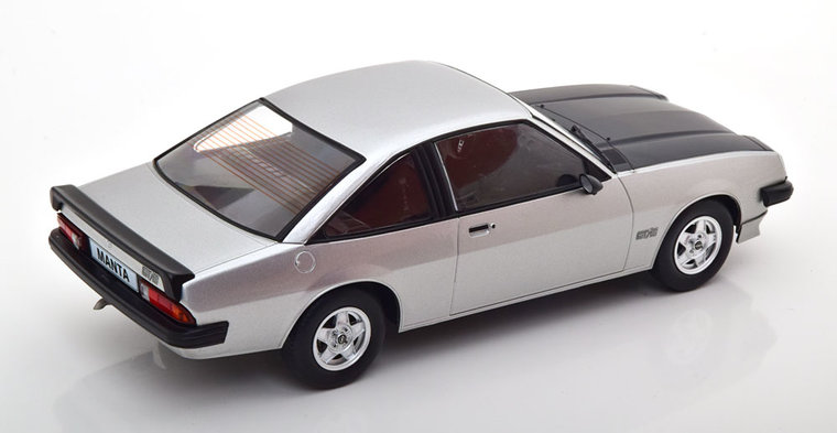 MCG 1:18 Opel Manta B GT/E 1980 zilver matt zwart