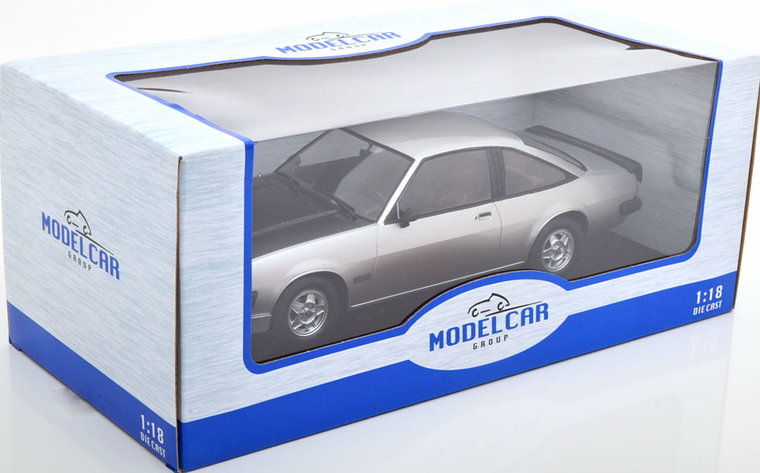 MCG 1:18 Opel Manta B GT/E 1980 zilver matt zwart