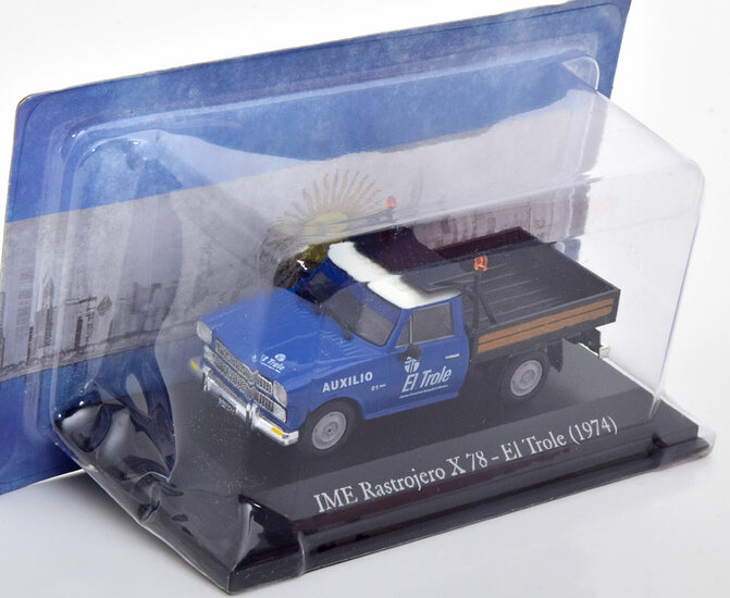 Atlas 1:43 IME Rastrojero X78 El Trole Pick up 1974 blauw