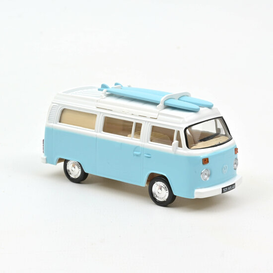 Norev 1:43 Volkswagen Combi T2b Camper Van 1973 Light Blue Jet-car