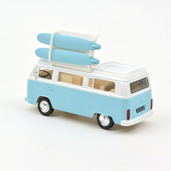 Norev 1:43 Volkswagen Combi T2b Camper Van 1973 Light Blue Jet-car