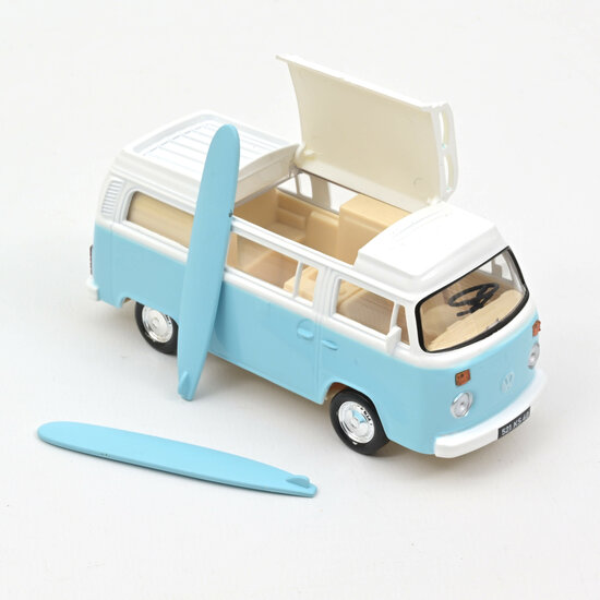 Norev 1:43 Volkswagen Combi T2b Camper Van 1973 Light Blue Jet-car