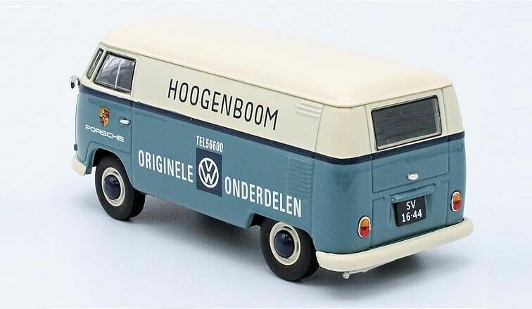 Schuco 1:43 Volkswagen T1 Hoogenboom &quot;Originele Volkswagen Onderdelen&quot; blauw wit