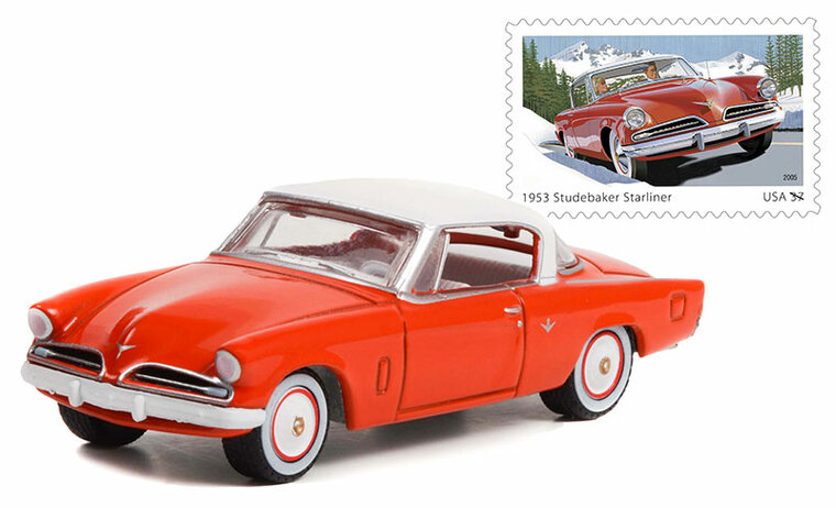 Greenlight 1:64 Studebaker Starliner 1953, USPS America on the Move: 50s Sporty Cars