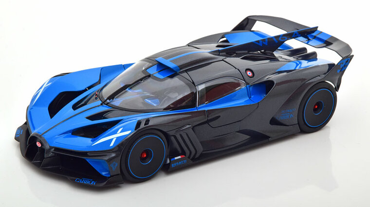 Bburago 1:18 Bugatti Bolide 2020 blauw grijs metallic