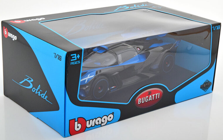 Bburago 1:18 Bugatti Bolide 2020 blauw grijs metallic