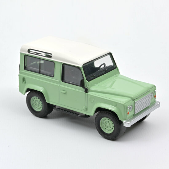 Norev 1:43 Land Rover Defender 1995 Green &amp; White, in blisterverpakking -  Jet-car