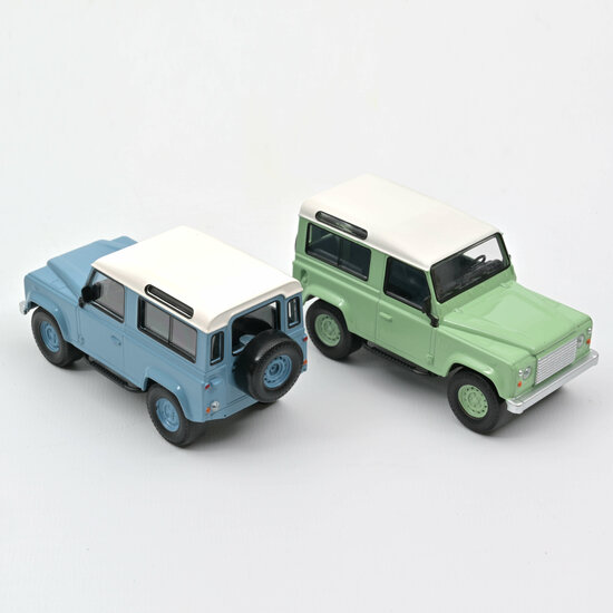 Norev 1:43 Land Rover Defender 1995 Green &amp; White, in blisterverpakking -  Jet-car