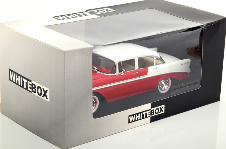 Whitebox 1:24 Chevrolet Bel Air 4- door rood wit