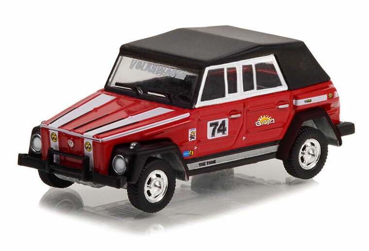 Greenlight 1:64 Volkswagen Thing 1974 (Type 181) no 74 Baja rood zwart, Club V-Dub series 15