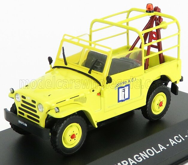 Atlas 1:43 Fiat Campagnola ACI 1965 Takelwagen - Wrecker Road Service geel