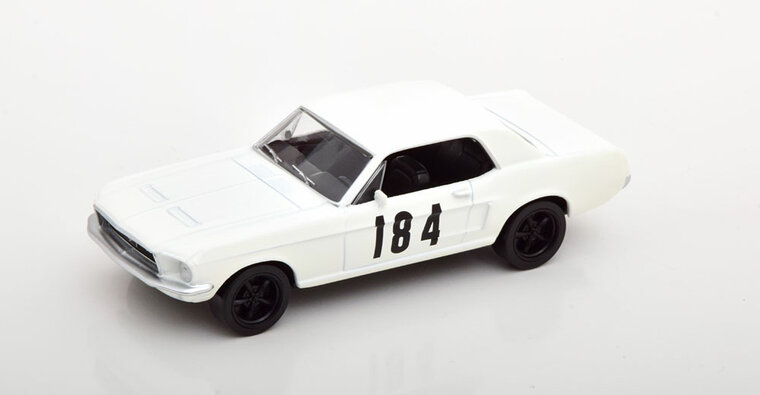 Norev 1:43 Ford Mustang coupe 1968 White no 84 Jet-car, in blisterverpakking