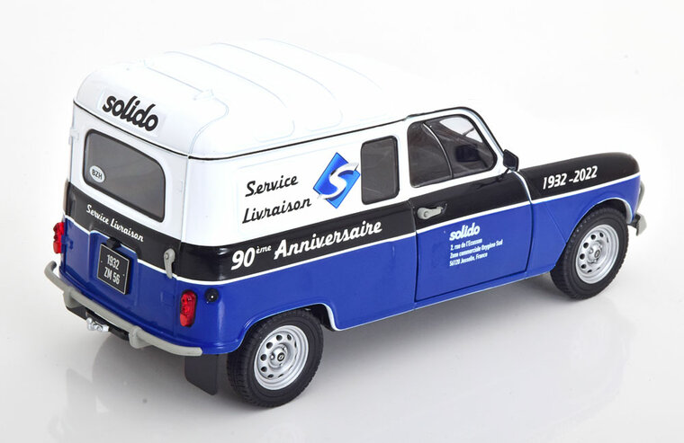 Solido 1:18 Renault R4 LF4 90 jaar Solido 2022 blauw wit