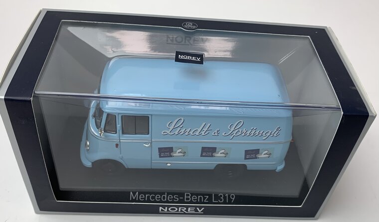 Norev 1:43 Mercedes Benz L319 1957 Lindt &amp; Srungli lichtblauw