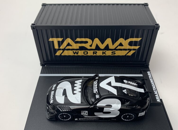 Tarmac 1:64 Mercedes Benz AMG GT3 no3 boxset incl. 4 modelautos, 6x Container, 3 figuren en accessoires Me X Like black special edition