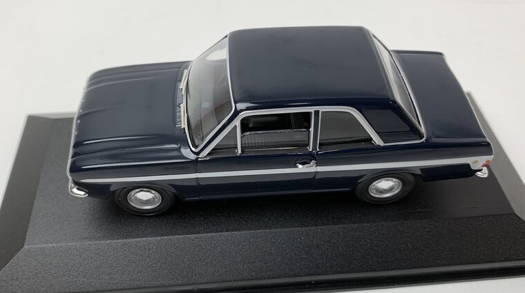 Vanguards 1:43 Ford Lotus Cortina MkII Twin Cam donkerblauw zilver RHD, Limited edition