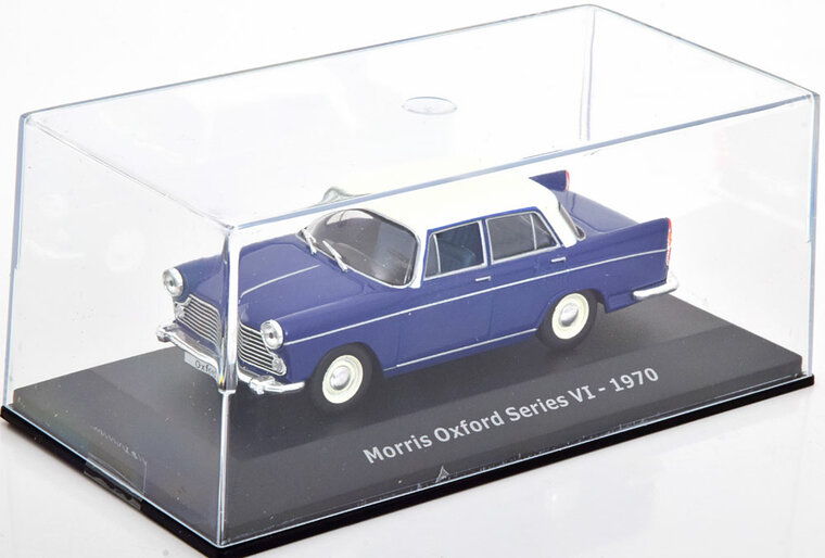 Atlas 1:43 Morris Oxford Series VI 1970 blauw wit. Leverbaar week 4