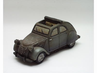 Polystone Citroen 2 CV grijs